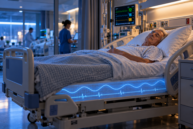 nFOPT® in hospitals can provide continuous physiological monitoring to the clinical staff, providing alerts when something changes and needs attention. 